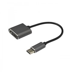 Sbox USB Type-C->Type-C+3.5, USB-Type-C, 10 cm hind ja info | Mobiiltelefonide kaablid | hansapost.ee