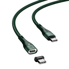 Загрузочный магнитный кабель Baseus Zinc USB Type C - USB Type C 100 W 1,5 м, зеленый цена и информация | Кабели для телефонов | hansapost.ee