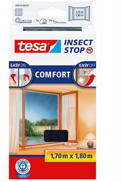 Akende kaitsevõrk putukate eest Tesa Comfort, 170x180 cm, must hind ja info | Sääsevõrgud | hansapost.ee