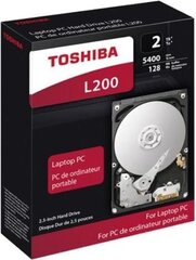 Toshiba L200 2TB SATA3 (HDWL120EZSTA) цена и информация | Внутренние жёсткие диски (HDD, SSD, Hybrid) | hansapost.ee