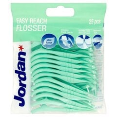 Межзубная нить Jordan Easy Reach Flosser, мятная, 25 шт. цена и информация | Зубные щетки, пасты | hansapost.ee