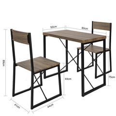 Комплект для столовой SoBuy OGT19-N, коричневый/черный цена и информация | Комплекты мебели для столовой | hansapost.ee