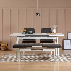 Комплект для столовой Kalune Design 869, белый/серый цена и информация | Комплекты мебели для столовой | hansapost.ee