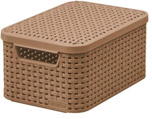 Коробка с крышкой Style S 29,1x19,8x14,2cм, коричневая цена и информация | Корзины и ящики для хранения | hansapost.ee