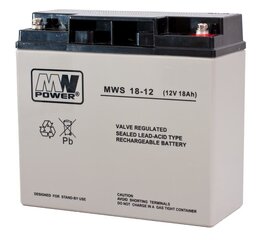 MWpower aku MWS 12V 18Ah M5 (T13) AGM hind ja info | MW Power Remondikaubad, sanitaartehnika ja kütteseadmed | hansapost.ee