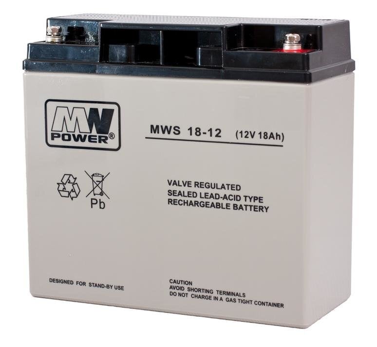 MWpower aku MWS 12V 18Ah M5 (T13) AGM цена и информация | Patareid | hansapost.ee