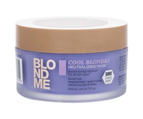 Желтые оттенки нейтрализующая маска для волос Schwarzkopf Professional Blond Me Cool Blondes, 200 мл цена и информация | Средства для укрепления волос | hansapost.ee