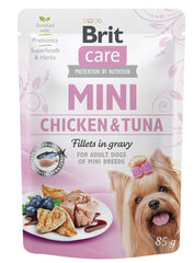 Brit Care Mini pouch Chicken & Tuna fillets in gravy влажный корм для собак 85г цена и информация | Консервы для собак | hansapost.ee