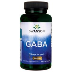 Пищевая добавка Swanson Gaba 500 мг., 100 капсул. цена и информация | Витамины и добавки для хорошего самочувствия | hansapost.ee