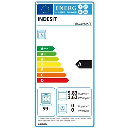 Indesit IS5G1PMX/E hind ja info | Gaasipliidid | hansapost.ee