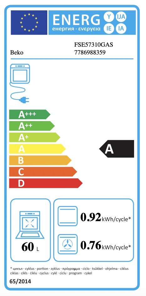 Beko FSE57310GAS цена и информация | Elektripliidid | hansapost.ee