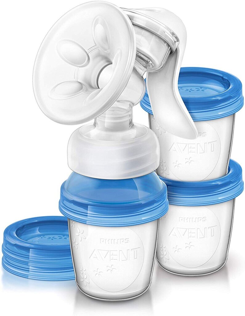 Rinnapump Philips Avent "Comfort" käsitsi-mehaaniline anumaga „VIA“ SCF330/13 цена и информация | Rinnapumbad | hansapost.ee