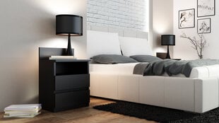 Тумбочка ADRK Furniture Puna P1, черная цена и информация | Ночные шкафы | hansapost.ee