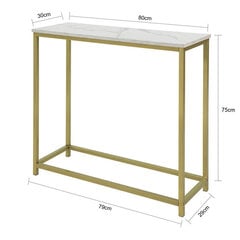 Консоль SoBuy FSB29-G, белая/золотистая цена и информация | Столы-консоли | hansapost.ee