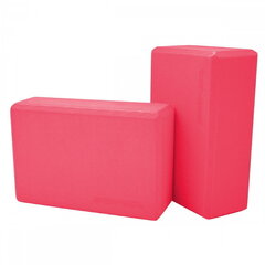 Блоки для йоги (2 шт.) 23х15х7.6 см SportVida Eco EVA Foam (100 г шт.), розовые цена и информация | Товары для йоги | hansapost.ee