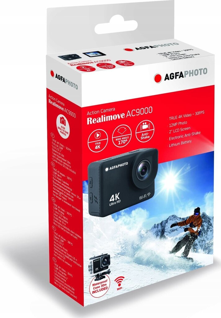 AgfaPhoto AC9000, black цена и информация | Seikluskaamerad, GoPro | hansapost.ee