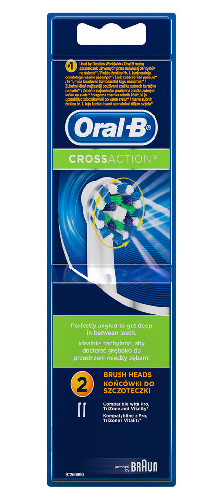 Braun Oral-B CrossAction EB50-2 цена и информация | Elektriliste hambaharjade otsikud | hansapost.ee