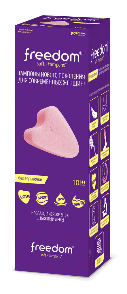 Tampoonid Freedom Mini 10 tk цена и информация | Tampoonid, hügieenisidemed ja menstruaalanumad | hansapost.ee