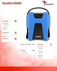 ADATA AHD680-1TU31-CBL цена и информация | Жесткий диск Seagate ST1000VX005 | hansapost.ee