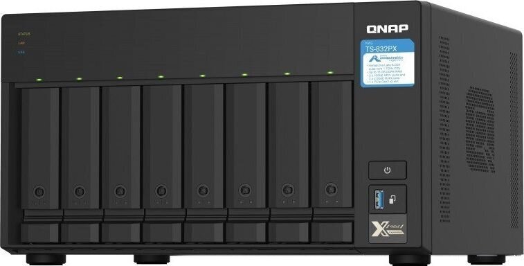 NAS STORAGE TOWER 8BAY/NO HDD TS-832PX-4G QNAP hind ja info | Välised kõvakettad | hansapost.ee