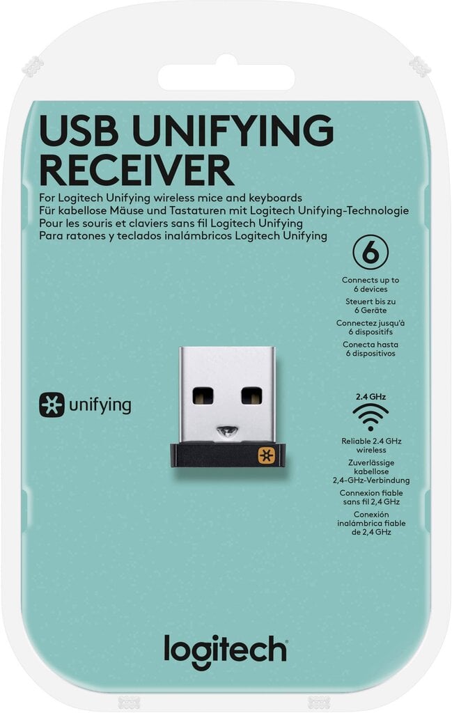 Logitech USB Unifying 910-005931, must/hõbedane hind ja info | Arvutihiired | hansapost.ee