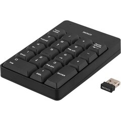 Беспроводная цифровая клавиатура Deltaco TB-144, черная цена и информация | Клавиатуры | hansapost.ee