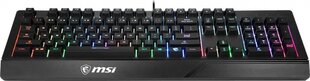 Игровая клавиатура Gaming MSI Vigor GK20 Испанская Qwerty Чёрный LED RGB цена и информация | Клавиатуры | hansapost.ee