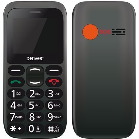 Mobiiltelefon Denver Bas-18300M, Dual SIM, Must hind ja info | Telefonid | hansapost.ee