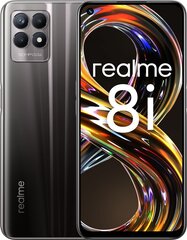 Realme 8i, 4/128 GB, Dual SIM, Space Black цена и информация | Мобильные телефоны | hansapost.ee