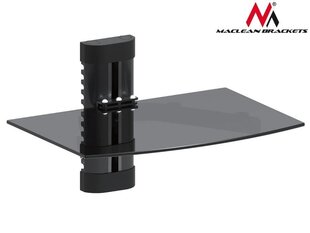 Maclean MC-663 1-Tier Wall Floating Glass Shelf Support DVD Console PS3 Xbox hind ja info | Teleri seinakinnitused ja hoidjad | hansapost.ee