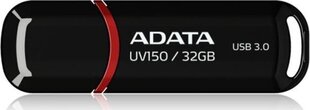 ADATA UV150 32 GB, USB 3.0, Black hind ja info | Mälupulgad | hansapost.ee