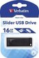 Mälupulk Verbatim - Slider 16GB, must hind ja info | Mälupulgad | hansapost.ee