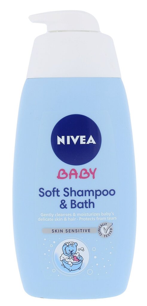 Nivea Baby Soft Shampoo & Bath šampoon lastele 500 ml цена и информация | Laste ja ema kosmeetika | hansapost.ee