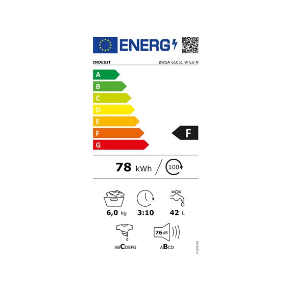 Indesit BWSA 61051 W EU N price and information | Pesumasinad | hansapost.ee