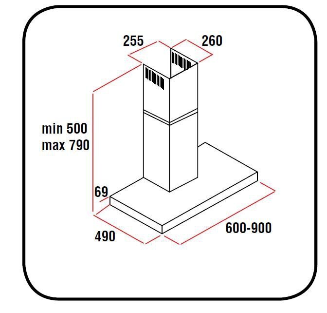 Schlosser H61E60X700 цена и информация | Õhupuhastid | hansapost.ee