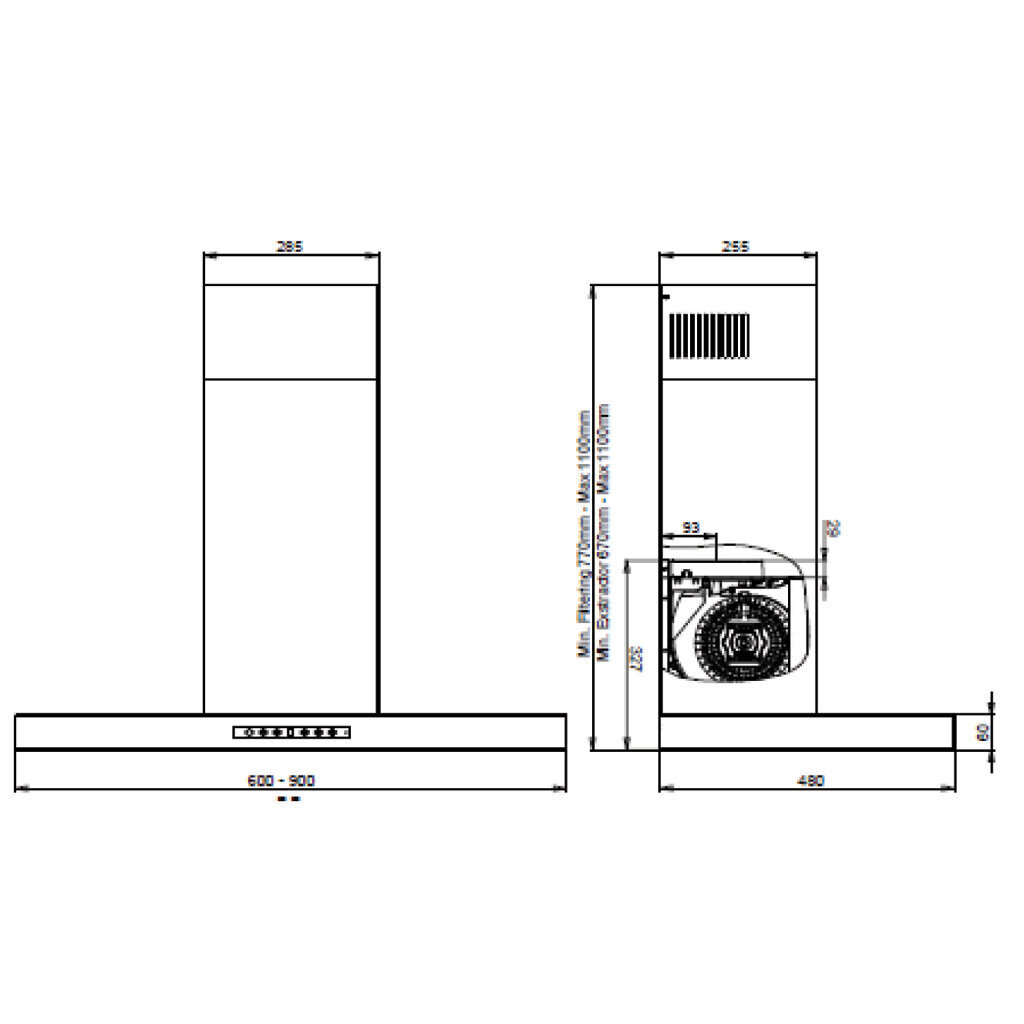 Tecnowind LENS 90 BL цена и информация | Õhupuhastid | hansapost.ee