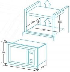 Edesa EMW-2530-IG XWH цена и информация | Микроволновые печи | hansapost.ee