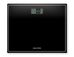 Salter 9207 BK3R Compact Glass Electronic Bathroom Scale - Black цена и информация | Весы (бытовые) | hansapost.ee