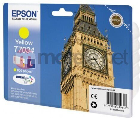 Epson T7034 Ink cartrige, Yellow цена и информация | Tindiprinteri kassetid | hansapost.ee