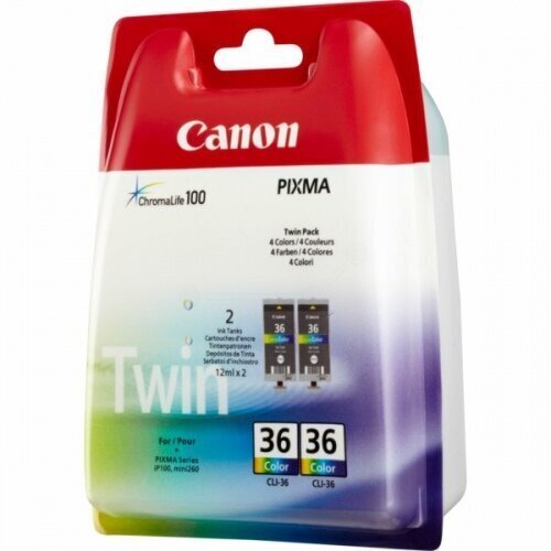 CANON CLI-36 Twin Pack цена и информация | Tindiprinteri kassetid | hansapost.ee