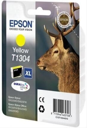 Epson - Tint T1304 YELLOW 10.1ml seeria BX3/5/6/9xx oraz WF-35/75xx hind ja info | Tindiprinteri kassetid | hansapost.ee