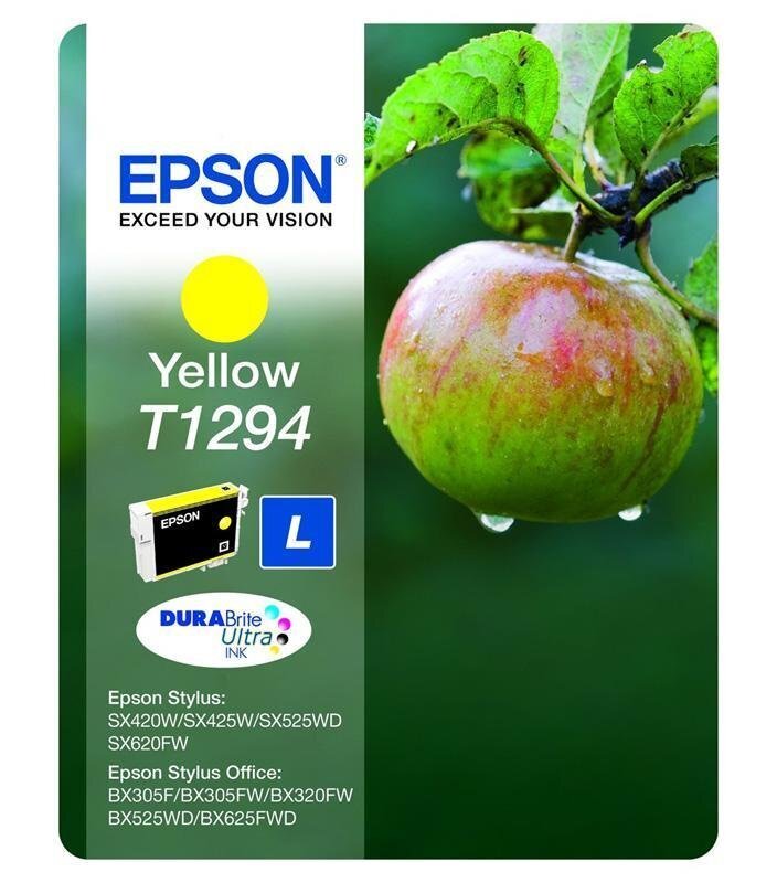 Epson T1294 Ink Cartridge, Yellow hind ja info | Tindiprinteri kassetid | hansapost.ee