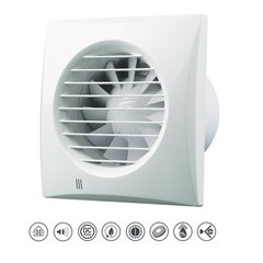 Вытяжной вентилятор Vlano 100 Prim TH с датчиком влажности и таймером цена и информация | Vannitoa ventilaatorid | hansapost.ee