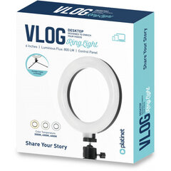 Platinet круговой осветитель PMRL6 Vlog LED Desktop 6" цена и информация | Осветительное оборудование для фотосъемок | hansapost.ee