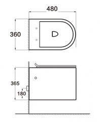 WC-pott Mexen Sofia Black Rimless Slim Duroplast aeglaselt sulguva kaanega hind ja info | WС-potid | hansapost.ee