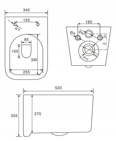 WC-pott Mexen Elis Rimless Slim, aeglaselt sulguv kaas hind ja info | WС-potid | hansapost.ee