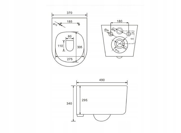 WC-pott Mexen Carmen Rimless Slim aeglaselt isesulguva kaanega hind ja info | WС-potid | hansapost.ee