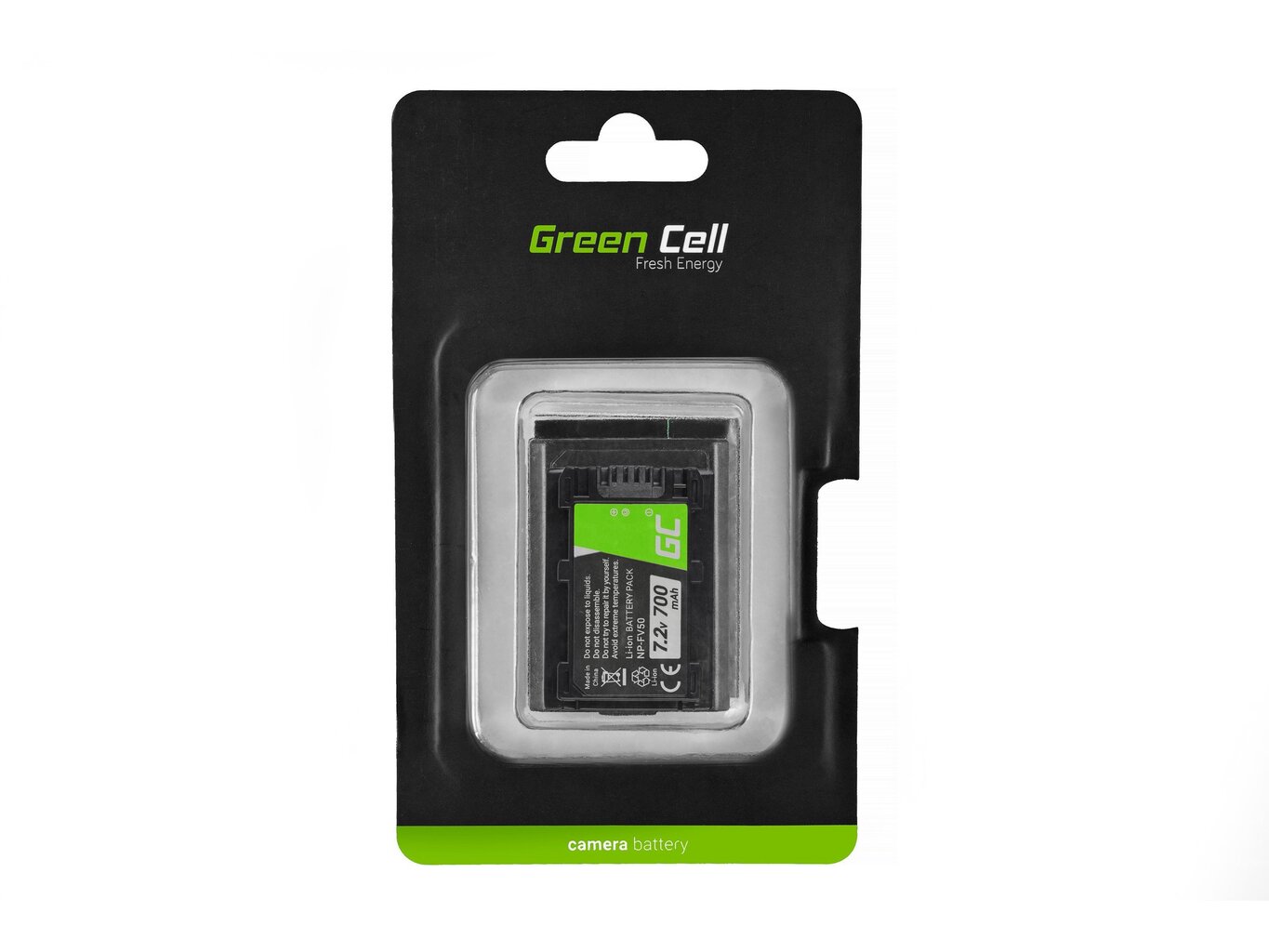 Green Cell® for Sony DCR-DVD506E DCR-DVD510E HDR-CX116E HDR-CX130 HDR-CX155E HDR-UX9E 7.2V 700mAh hind ja info | Fotoaparaatide akud ja patareid | hansapost.ee