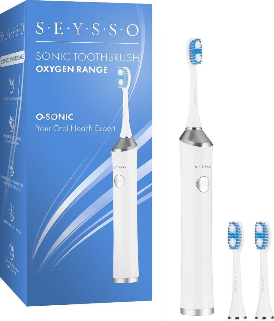 Elektriline hambahari Seysso Oxygen O-Sonic SE02, valge цена и информация | Elektrilised hambaharjad | hansapost.ee
