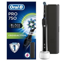 Braun Oral-B Pro750 Black edition + футляр цена и информация | Электрические зубные щетки | hansapost.ee
